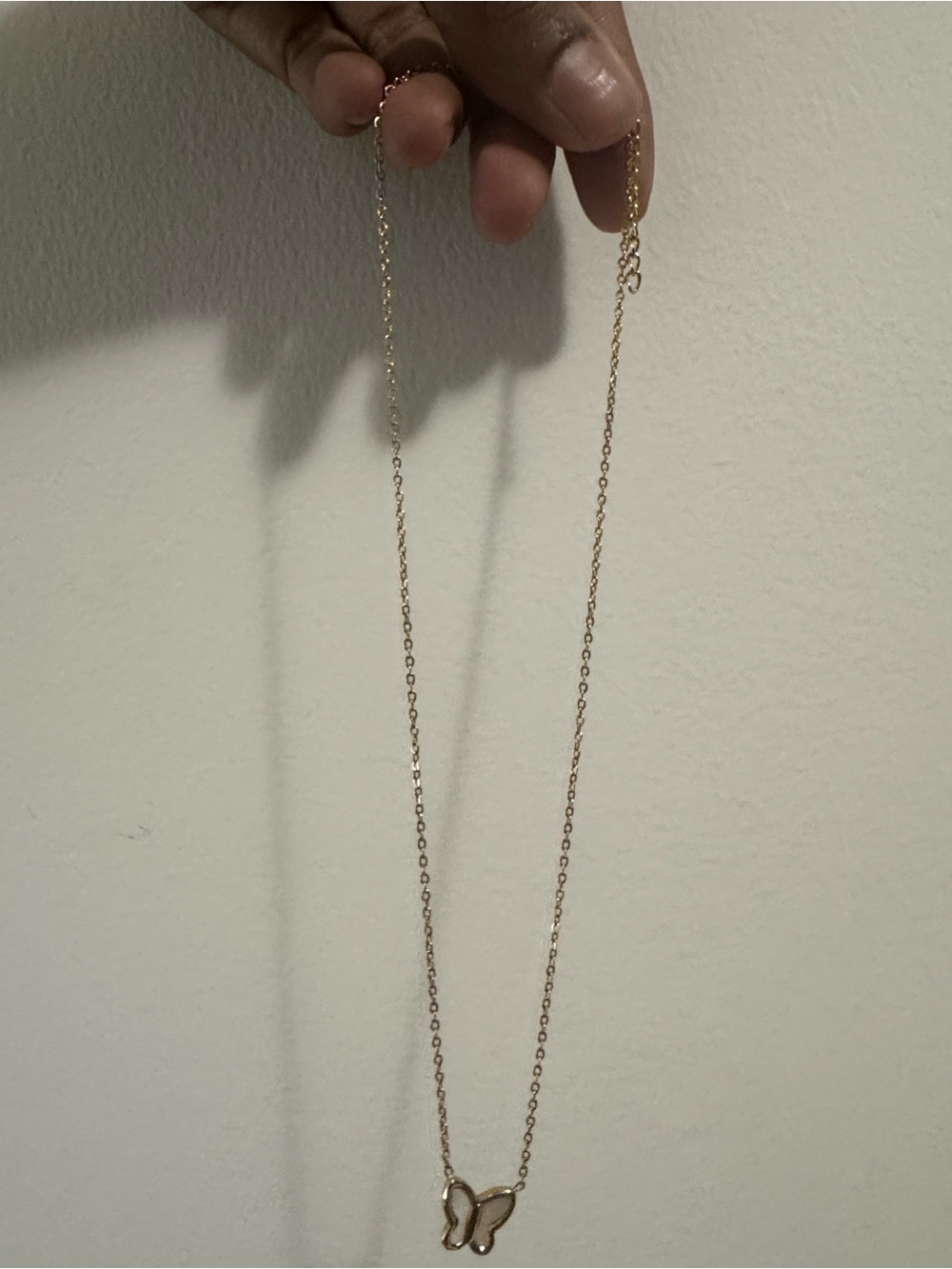 Delicate Gold Butterfly Pendant Necklace - Women Jewelry